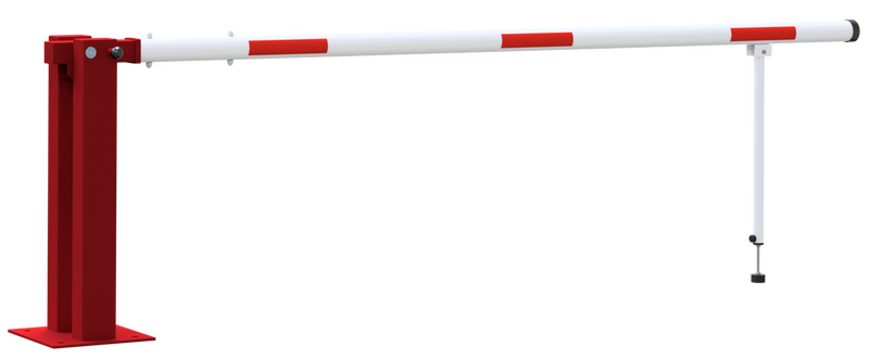 Ručna barijera s pneumatskom oprugom i zglobnim nosačem rampe