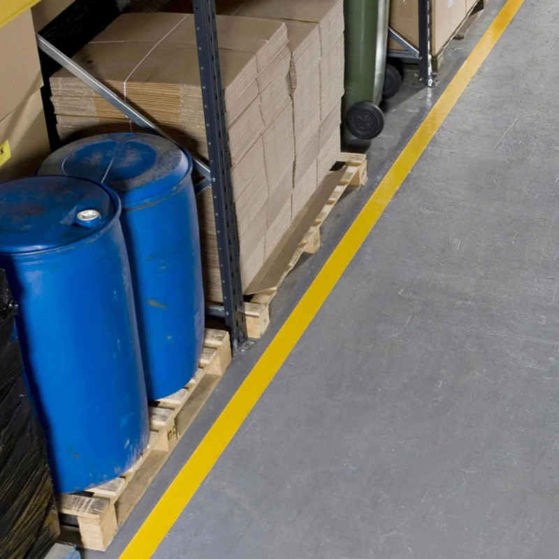 Bandă marcaj podea - PermaStripe - (30m/rolă - lățimi de 50mm, 75mm sau 100mm)