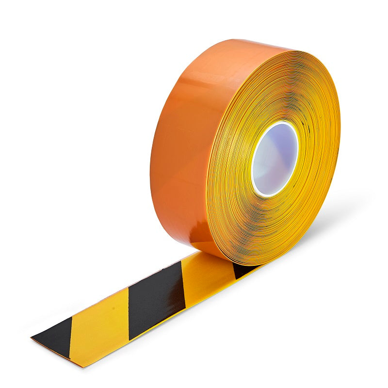 Floor Marking Tape H6901D Black Yellow PermaStripe 75mm