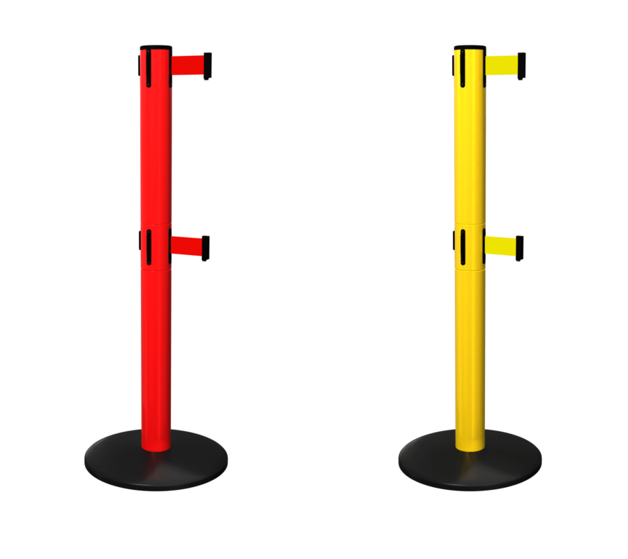 FlexiBarrier Κολωνάκι με ιμάντα - Safety Pro Twin - (ιμάντας 2x4.9m)