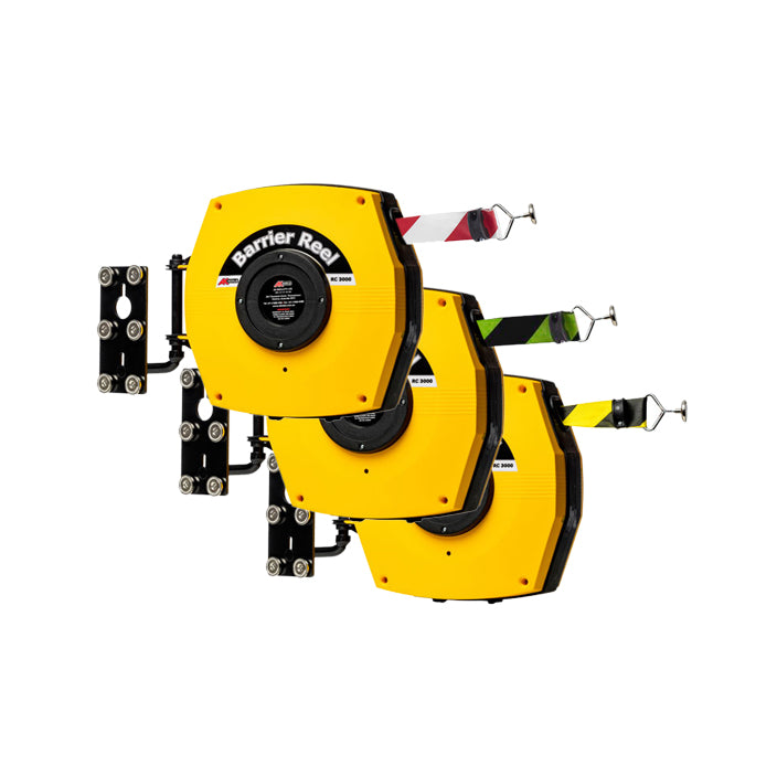 Avvolgitore di Barriera di sicurezza Retrattile - magnetico - nastro barriera per impieghi gravosi con magneti (15-25m)