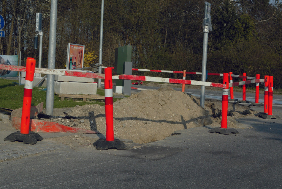 Stupić barijere od plastike s rupama za ploču