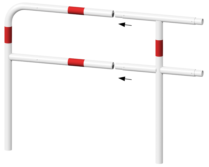 Zaštitna ograda - Sentinel | Modularni sustav ogradne ograde (bijela/crvena)