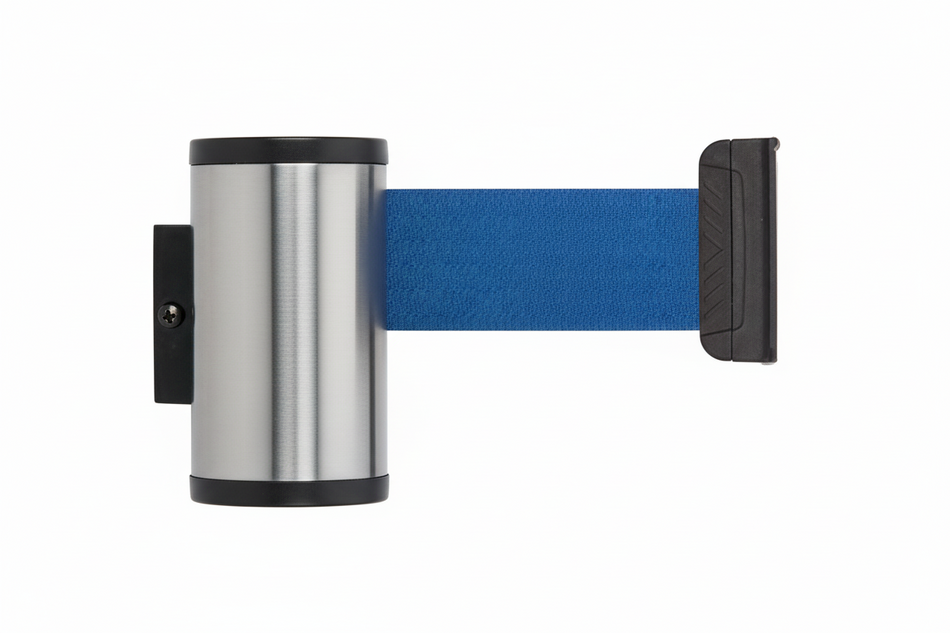 Beltrac L seinään kiinnitettävä rullautuvalla vyöllä varustettu este (3,7m)