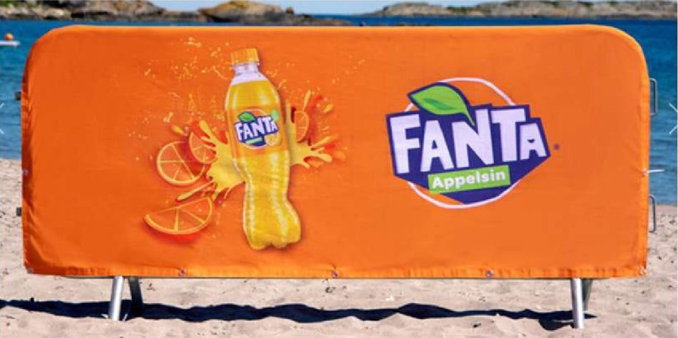 Copertura per Transenna – tessuto Premium – forma sagomata – 250 × 80 cm – stampata personalizzata