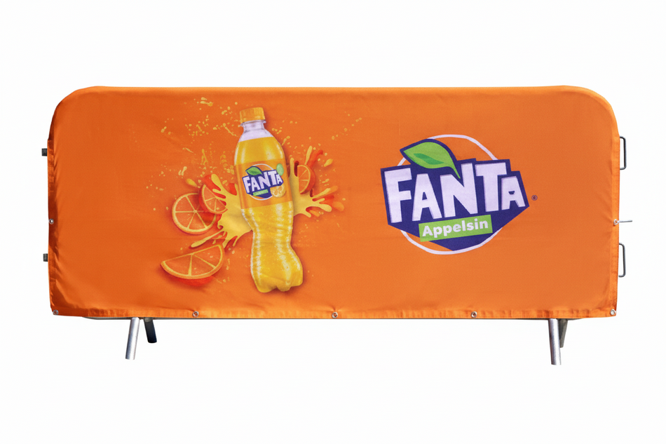 Copertura per Transenna – tessuto Premium – forma sagomata – 250 × 80 cm – stampata personalizzata