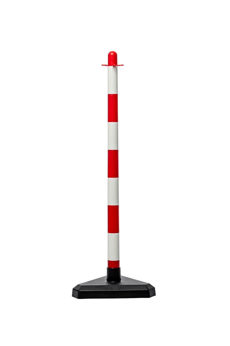 Set Stupić s lancem - Ekonomični -, 16 stupića uklj. 25m Plastični lanac (Crveno/Bijelo)